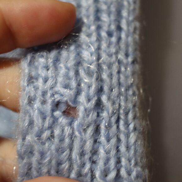 Y2K Baby Blue Sparkly Knit Sweater Vest Medium - Picture 8 of 8